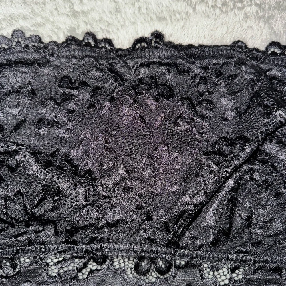 Black Lace Bandeau Top
